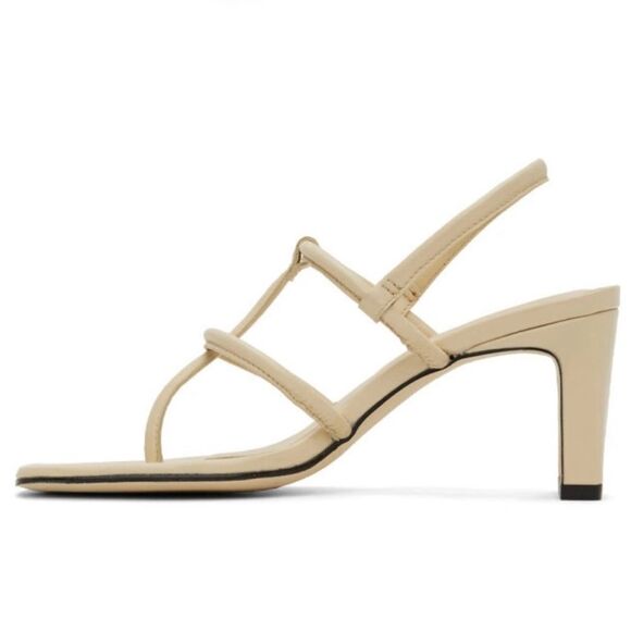 Dorateymur Elegant Beige Strappy Heels BeigeThong Heeled Sandals Size 38,All Products : American Fashion Style Bags On Sale